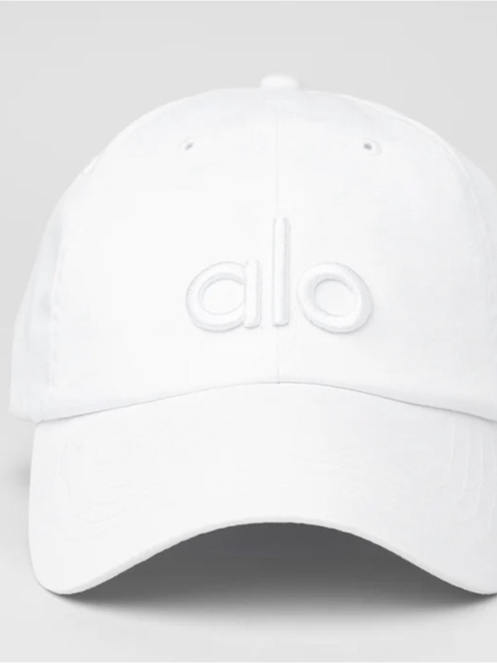 ALO Yoga Off Duty White Embossed Logo Baseball Cap - Picture 13 of 13